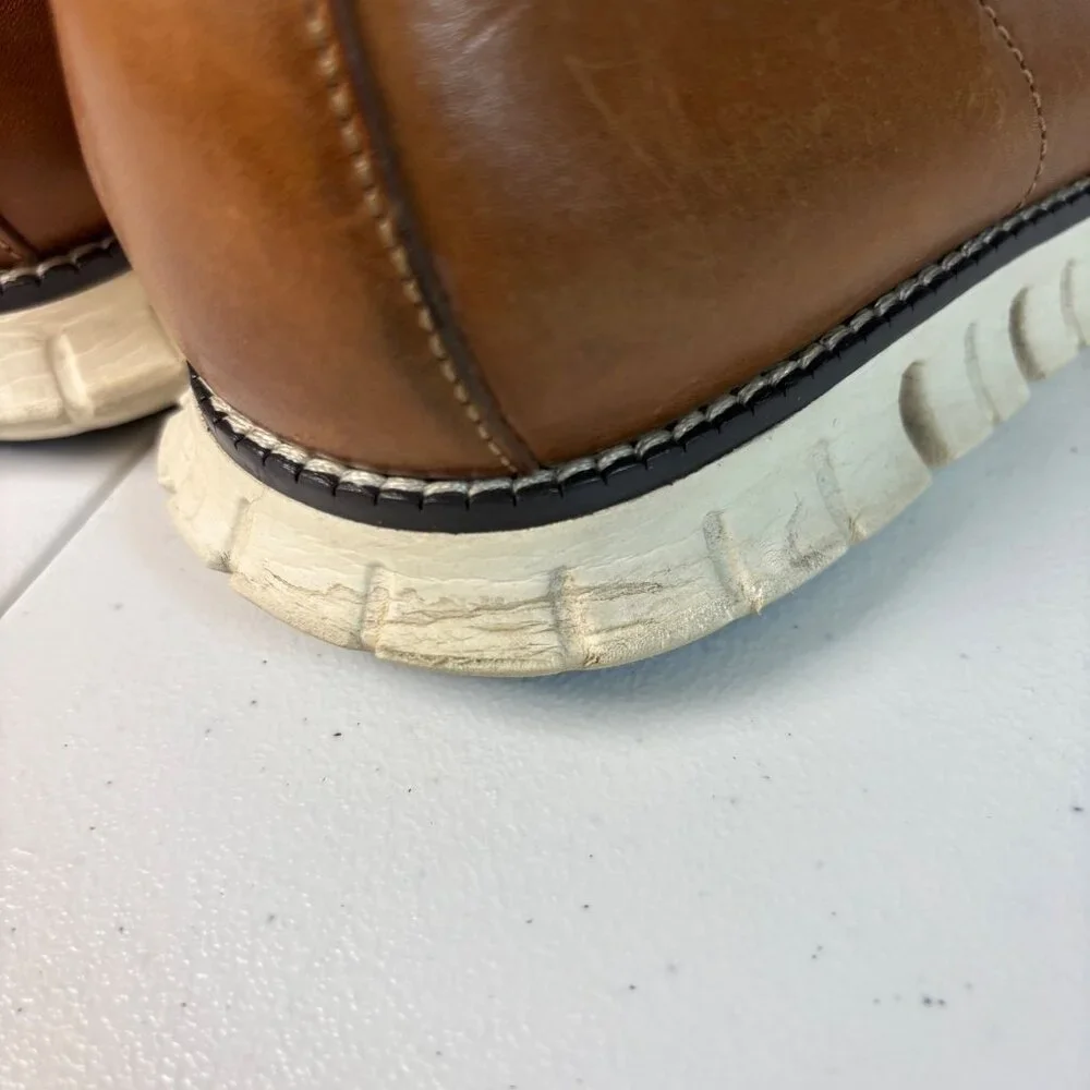 Cole Haan ZERØGRAND Chukka Boots Men’s 10M British Tan Leather Comfort Shoes - Picture 4 of 16